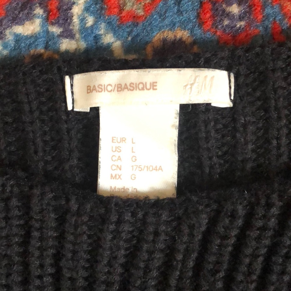 Black Rib Knit Sweater - Picture 5 of 9